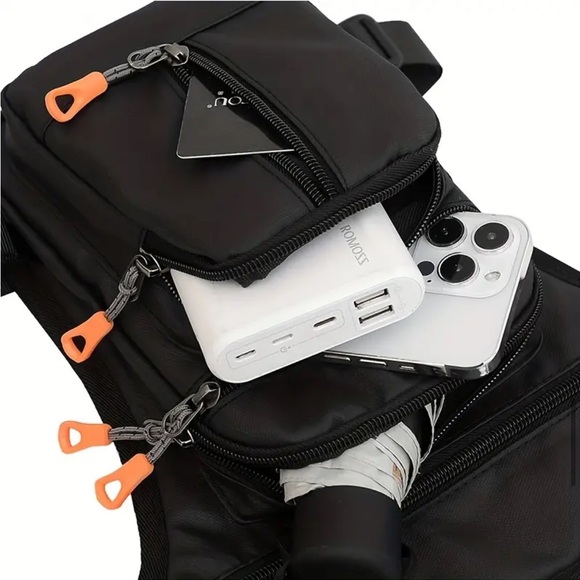 Tactical Waist and Leg Bag - Multi-Pocket - Black - Picture 5 of 8